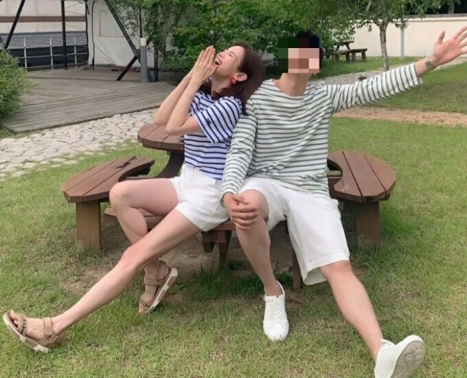 Jung Ga Eun with her ex-husband