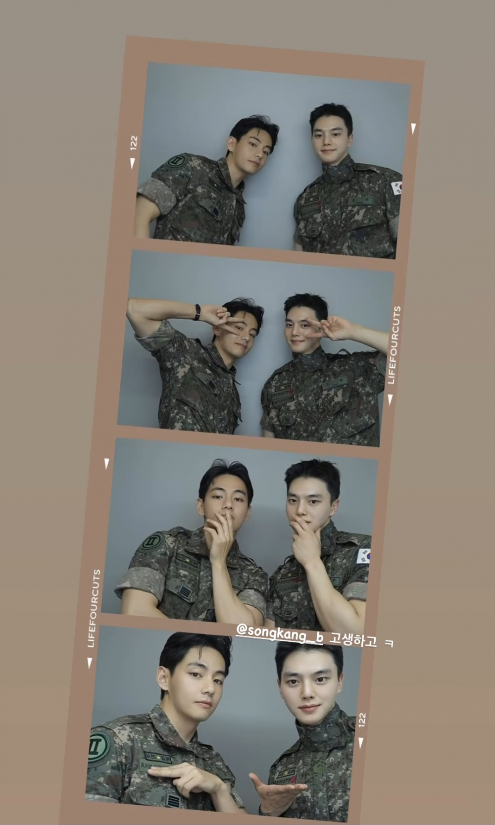 BTS's V Shares Last Military Moments with Song Kang Just Hours Before Discharge 1 V and Song Kang