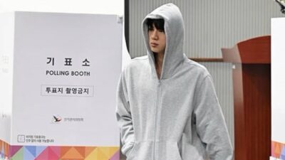 Jin of BTS Commended for Neutral Outfit While Casting Vote in Presidential Election 10 Jin Voting