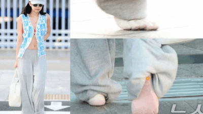 Jennie's Unusual Shoe Choice at the Airport Goes Viral 10 Jennie at the airport