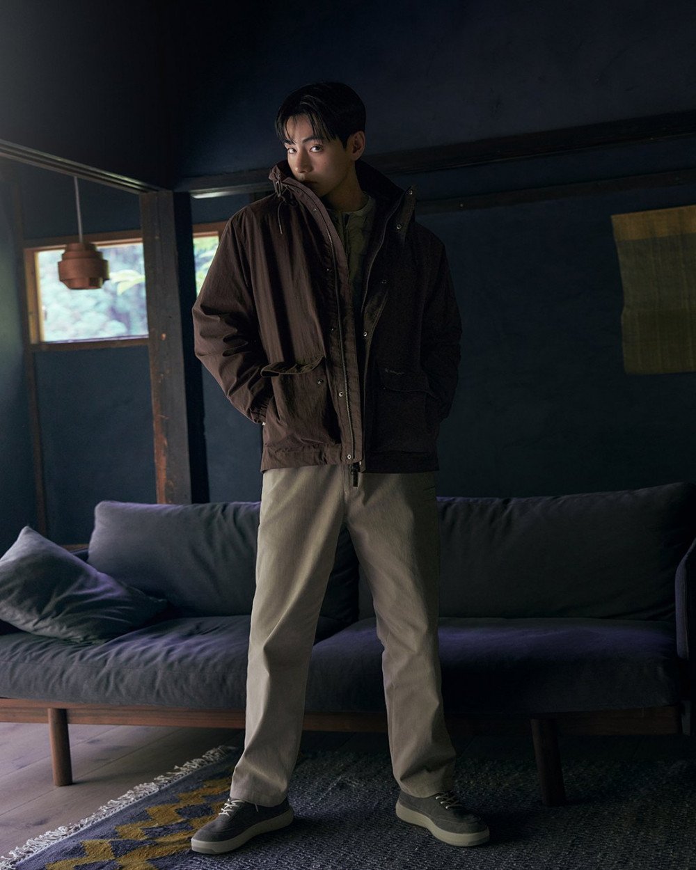 BTS’s V (Kim Taehyung) Embraces Autumn With Cozy Snow Peak Apparel Looks 3 V showcasing fall looks