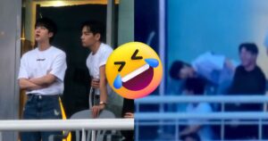 BTS Jin's Mischievous Prank On V Goes Viral