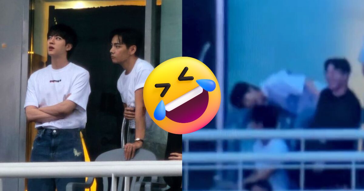 BTS Jin's Mischievous Prank On V Goes Viral