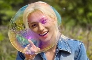 Stray Kids' Felix Looks Like a Fairy-Tale Prince in a Bubble