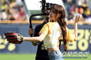 Liz at the pitch