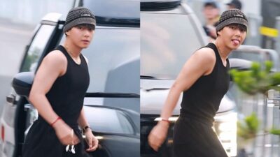 BTS's V (Kim Taehyung) turns heads attending Jin's "RUNSEOKJIN EP. TOUR" concert