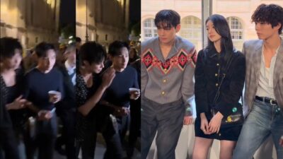BTS V and Park Bo Gum seen holding hands at Celine dinner, joined by Suzy at fashion show