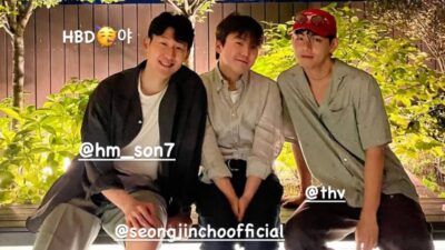 V with friends