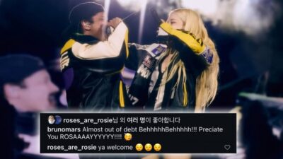 Bruno Mars thanks BLACKPINK's Rosé for helping him "get out of debt"