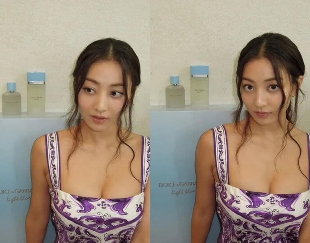 Jihyo in Purple Dress
