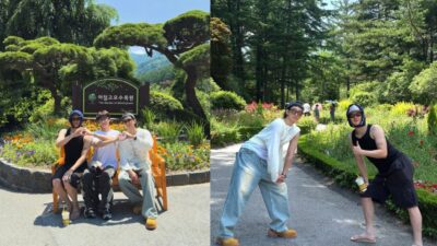 Wonwoo, I.M, and WOODZ at the Botanical Garden