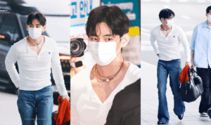 Taehyung at the airport