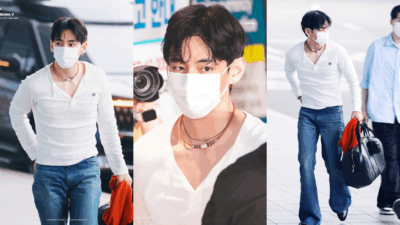 Taehyung at the airport