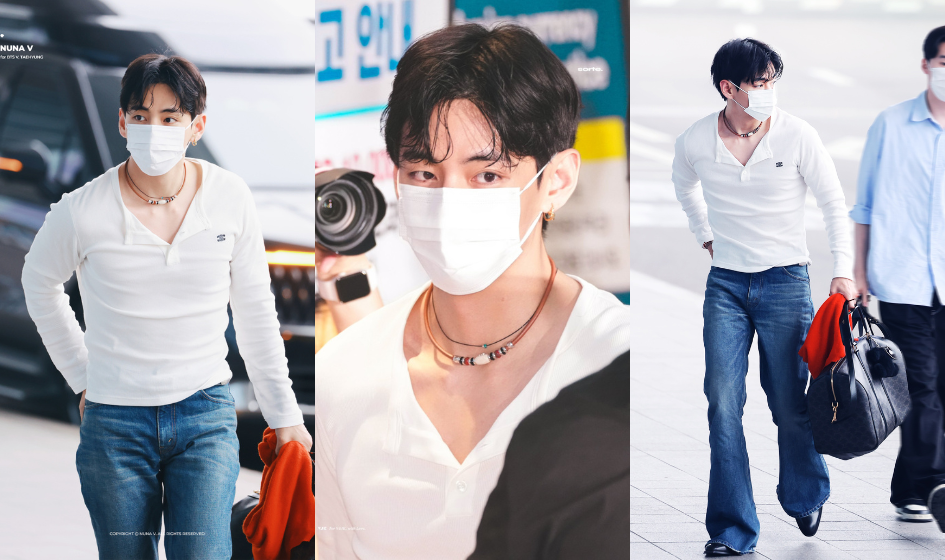Taehyung at the airport