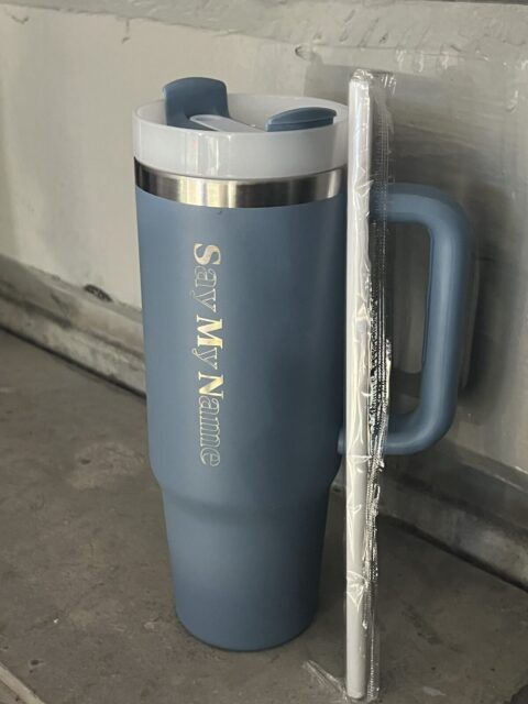 Customized Stanley tumbler and signed photo